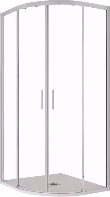 Box Doccia Semicircolare 90x90 cm 2 Ante Scorrevoli in Cristallo Trasparente 6mm H195 Bonussi Lucy