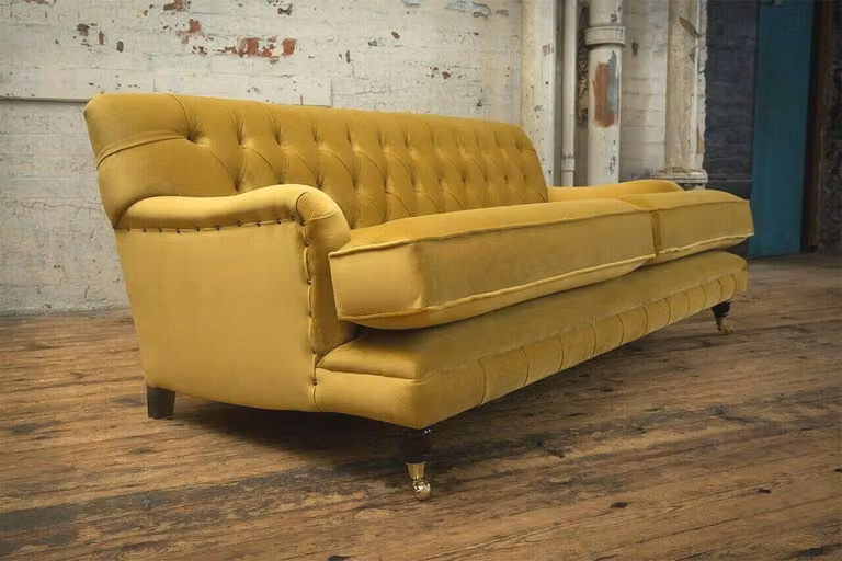 Sofa 3 Sitzer Couch design Chesterfield Sitz Garnitur Leder Polster