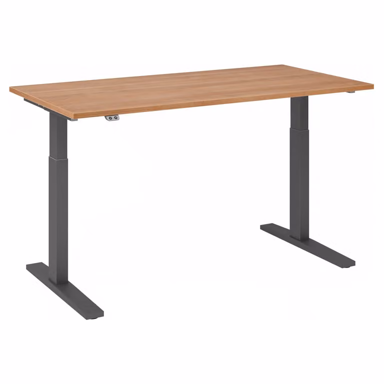 Scrivania regolabile in altezza XMKA | 2 motori | 120-180 cm | elettrica | noce, colore struttura:grafite, dimensioni piano d'appoggio:160 x 80 cm