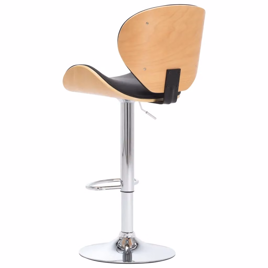 Sgabello da bar moderno vidaXL in similpelle nera per soggiorno e sala da pranzo – 2