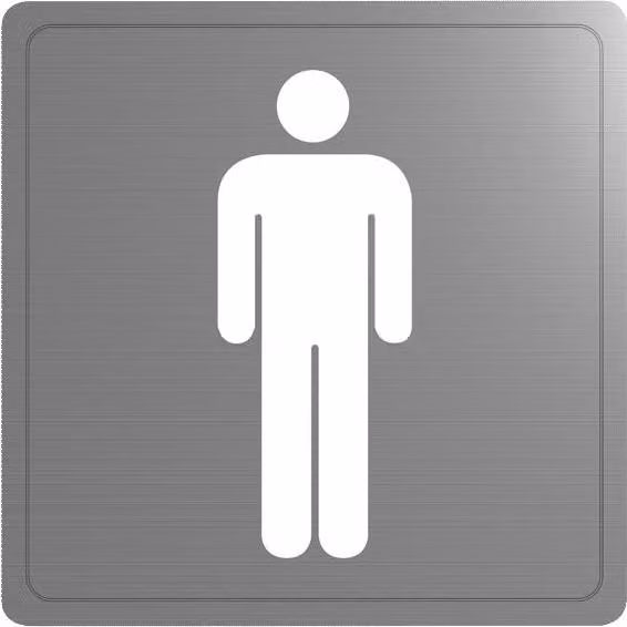 Simbolo a parete Delabie WC uomo Edst. 1.4301 satinato (ex-0011400000)