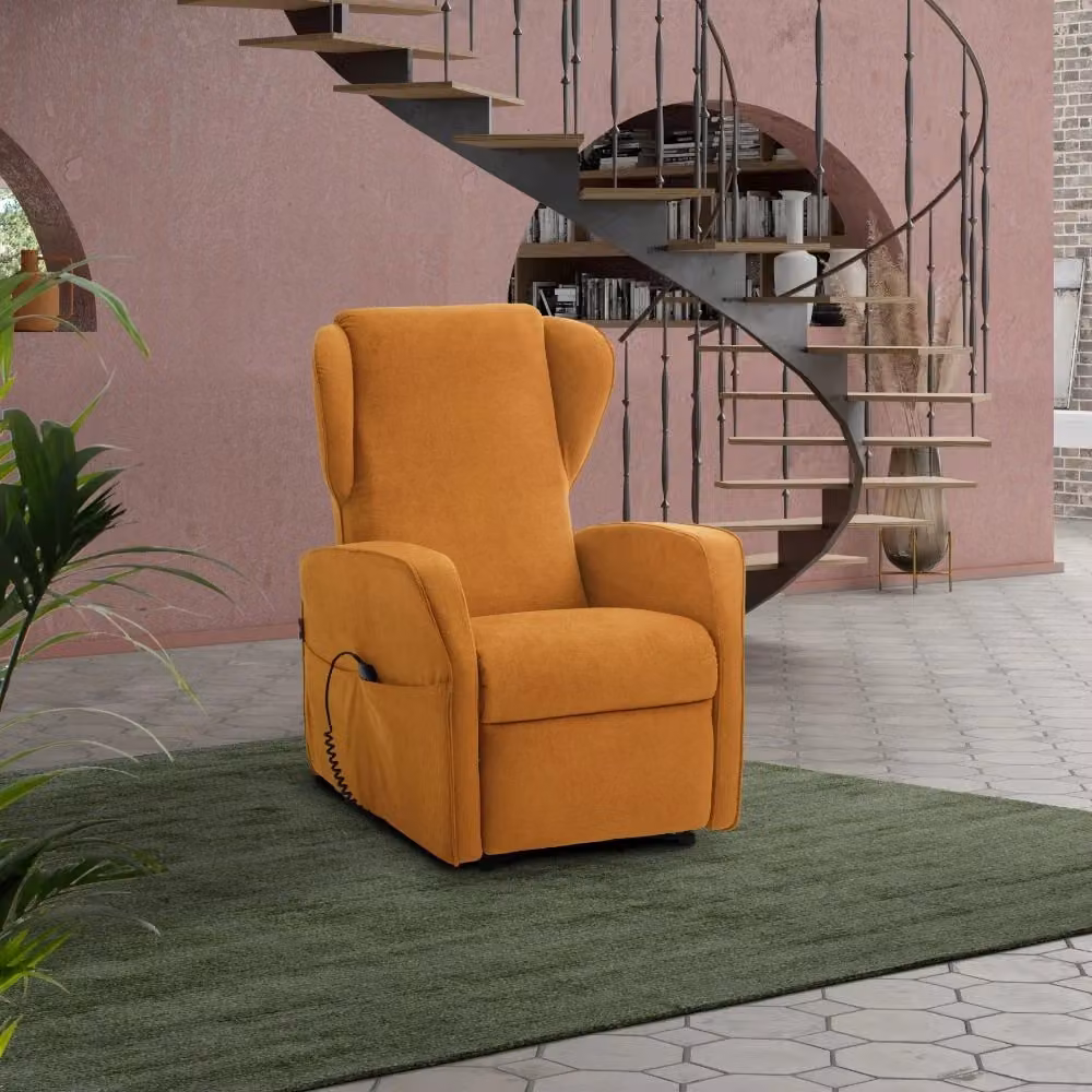 Poltrona Alzapersona Elettrica Adele GIORDANOSHOP in Microfibra, Colore Senape, L/P/H: 73 x 101 x 86 cm – 2