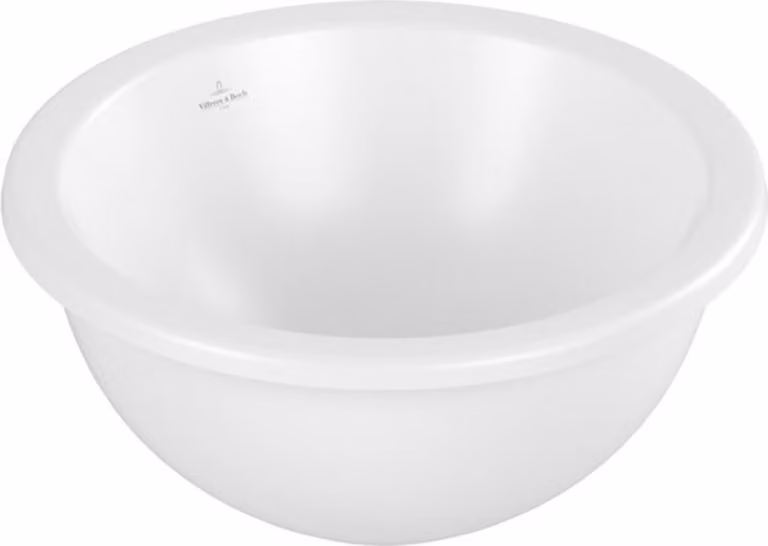 V&B V&B Loop& Friends lavabo sottopiano rd, senza foro per rubinetto, con troppopieno, p 38cm, st. bianco C+