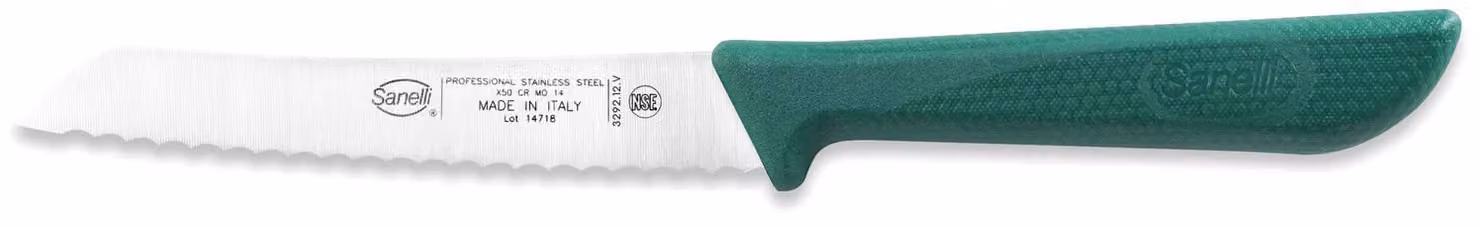 Coltello Pomodoro Linea Skin Verde, Cm. 12
