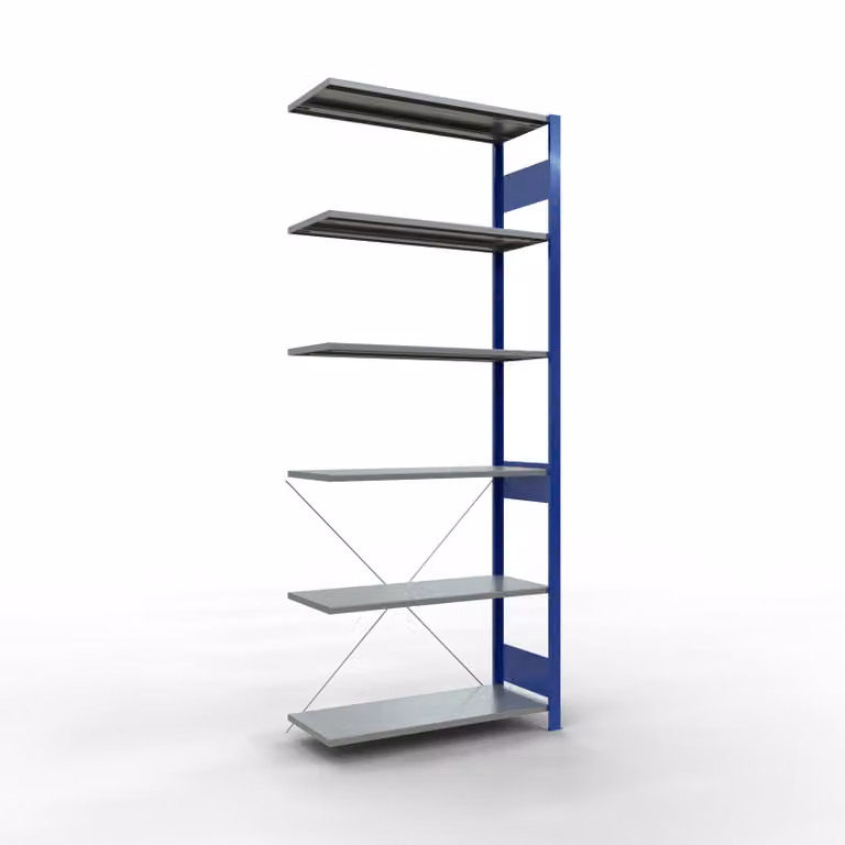 Scaffalatura aggiuntiva a sistema plug-in - 2500x1000x400 mm, tipo 85 kg