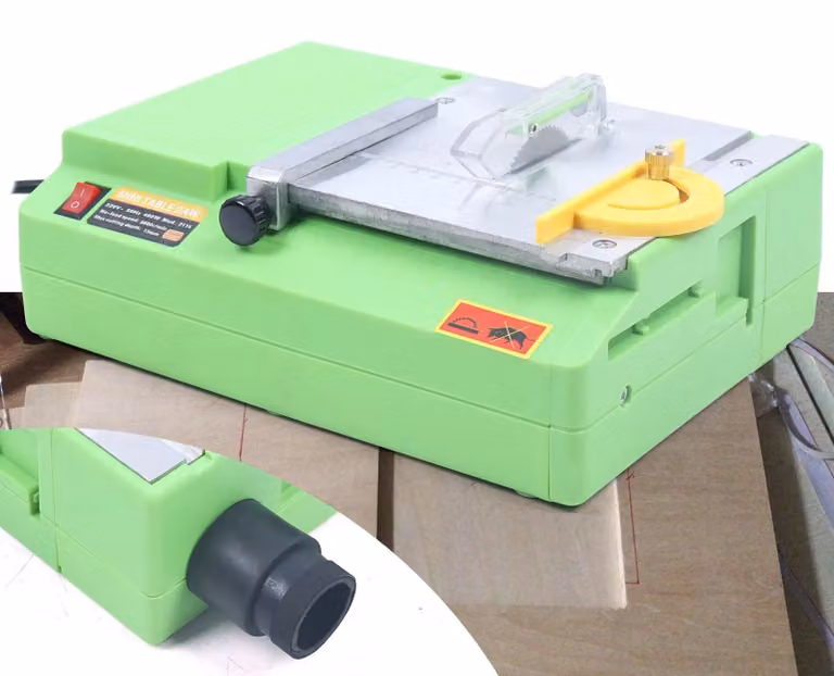 Mini sega circolare da tavolo - Sega da tavolo BG-3115 - Lama da 60 mm - Profondità di taglio 13 mm - Potenza 300–499 W - Tensione 220 V 50 Hz, spina UE - Peso 2,5 kg - Verde chiaro