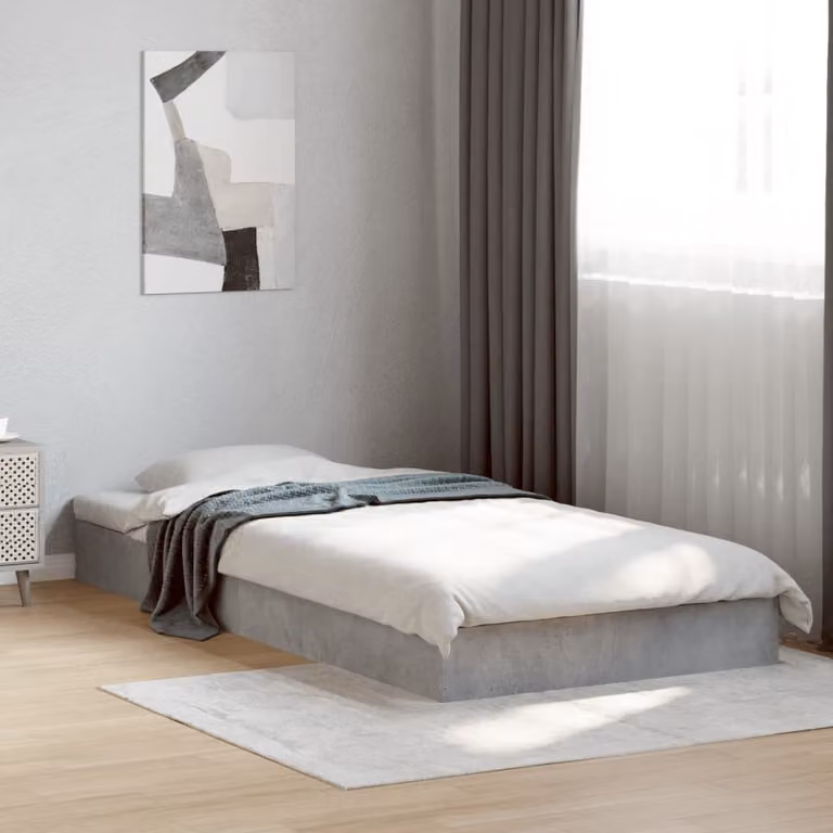Giroletto vidaXL in legno multistrato grigio cemento L: 193 cm, P: 78 cm