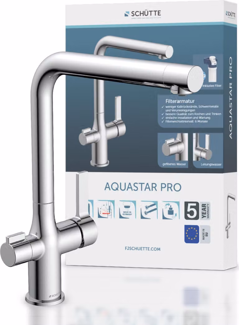 AQUASTAR PRO: miscelatore da lavello per acqua potabile con sistema di filtraggio, cromato