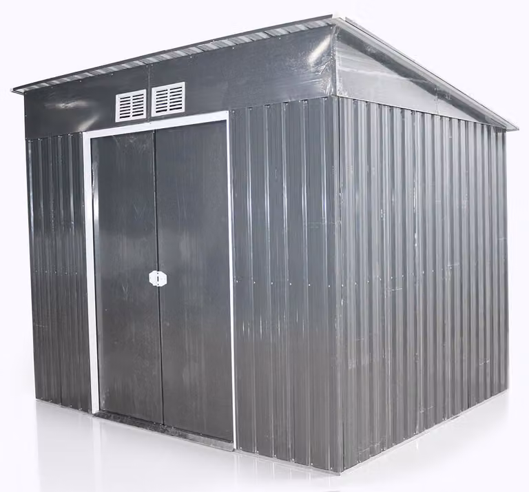 Casa da giardino in metallo M.A.T. 239 x 196 x 202 cm grigio