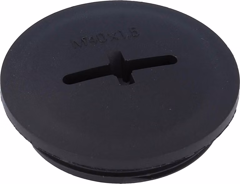 Tappo cieco WISKA M40x1,5 KBR-M40 rotondo con intaglio a croce incl. O-ring poliammide (PA) lunghezza filettatura 8,0 mm - 1 pezzo
