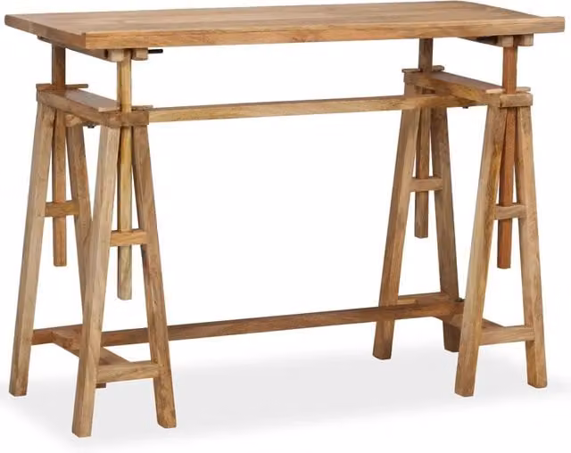 Tavolo da Disegno in Legno Massello di Mango 116x50x76 cm 244948