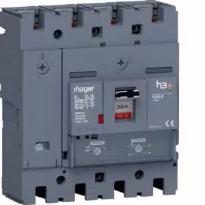 Interruttore di potenza Hager h3+P250 TM 4x250 A 70 kA HET251DR