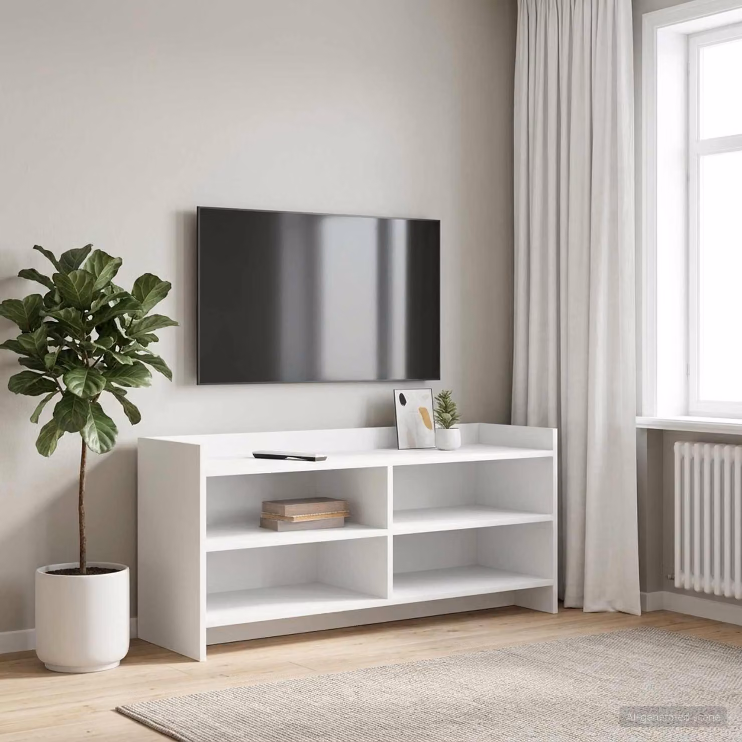 Mobile TV vidaXL Bianco, L 100 x P 33 x H 47 cm