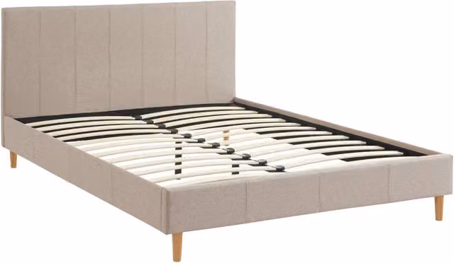 Struttura letto Sweeek con testiera e rete a doghe in tessuto L/P: 140 x 190 cm – 1