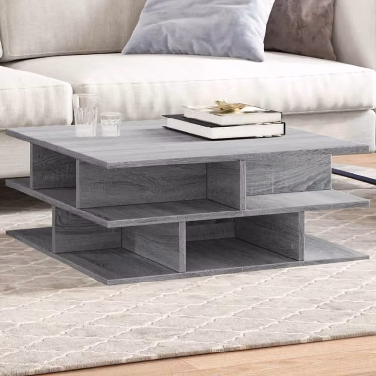 Maison Exclusive - Tavolino grigio Sonoma 70x70x29 cm Materiale ligneo