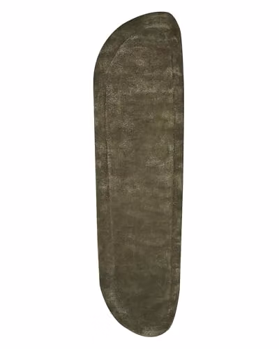 Beliani Tappeto moderno fatto a mano soggiorno corridoio home office 80 x 250 cm pelo basso lana viscosa verde scuro
