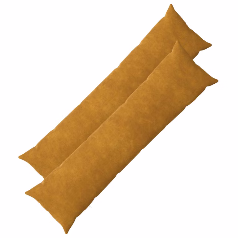 Set di 2 federe vidaXL HEERLEN in microfibra gialle, L 145 cm x L 40 cm