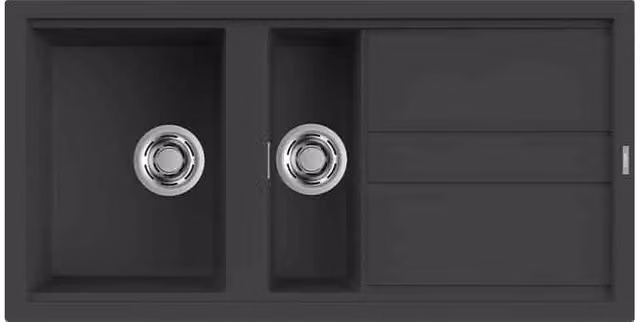 Lavello Elleci Incasso 2 vasche 100x51 Best 475 Granitek Antracite LGB47559