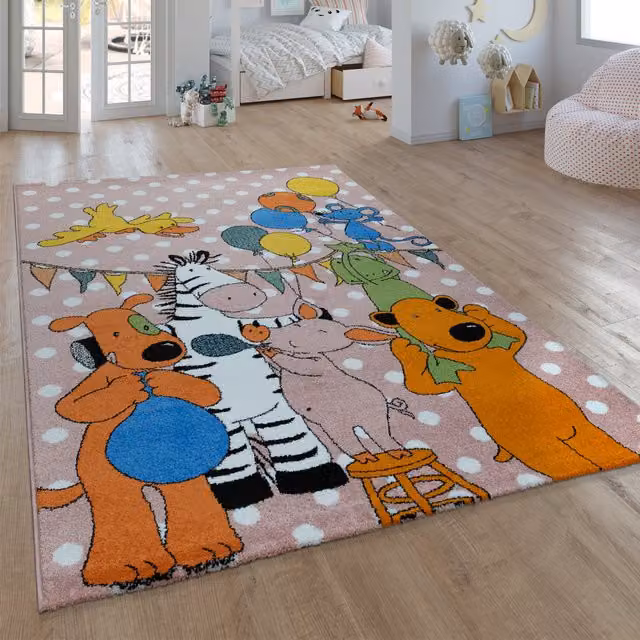 Tappeto per bambini Die lieben sieben rosa L: 140 cm, P: 200 cm