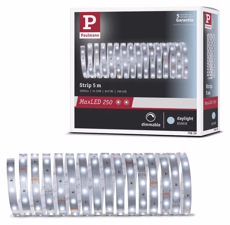 Paulmann MaxLED 250, striscia LED, luce bianca diurna, estensione