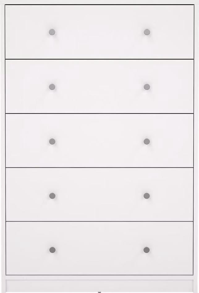 Calicosy - Comò 5 cassetti bianco H108,1 cm - LISE