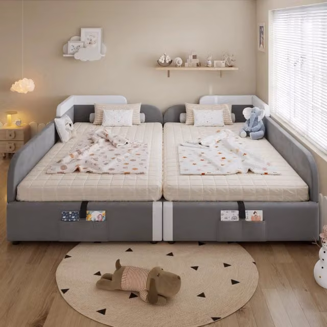 letto imbottito velluto grigio 90x200 cm