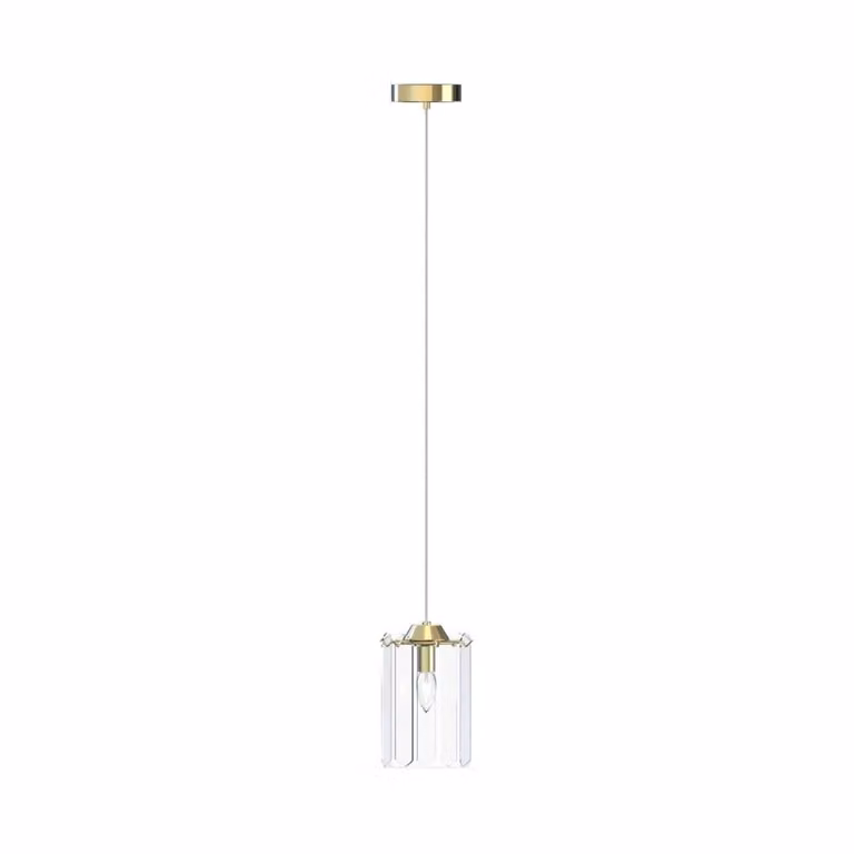 Lampada a sospensione NIRA oro-trasparente 1xE14x40W vetro, dimensioni: 150x16x16 cm, IP20, Zuma Line