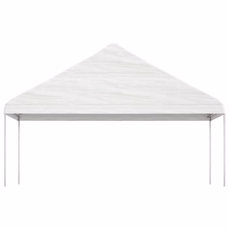 Gazebo con Tetto Bianco 5,88x2,23x3,75 m in Polietilene