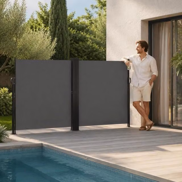 Extendable Side Awning, Anthracite, 180x1000 Cm