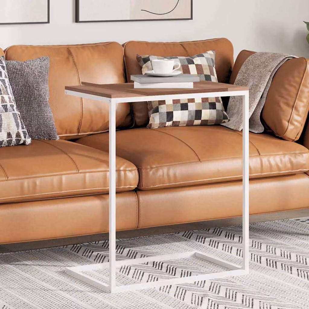 vidaXL Tavolino da Salotto Moderno in Legno e Metallo, L/P/H: 55 x 35 x 66 cm