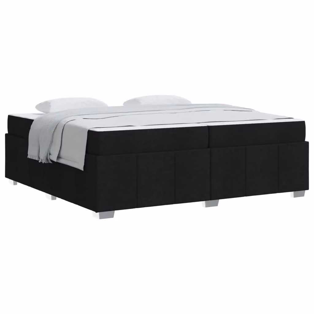 Struttura letto con materasso vidaXL in tessuto nero 200 x 200 cm – 2