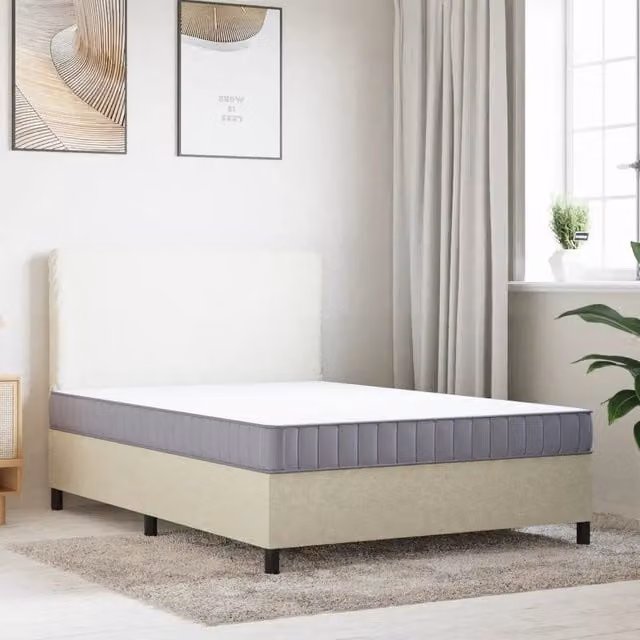 Materasso in schiuma comfort foam vidaXL bianco e grigio L: 140 cm, P: 190 cm