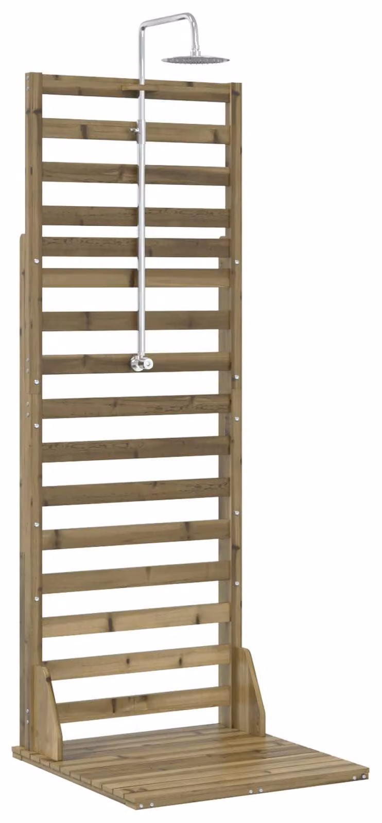 Doccia esterna, altezza 225 cm, finitura naturale