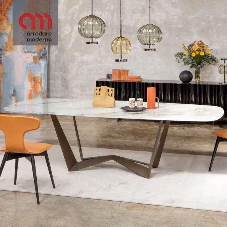 Tavolo Reverse Artistic Glass Tonin Casa