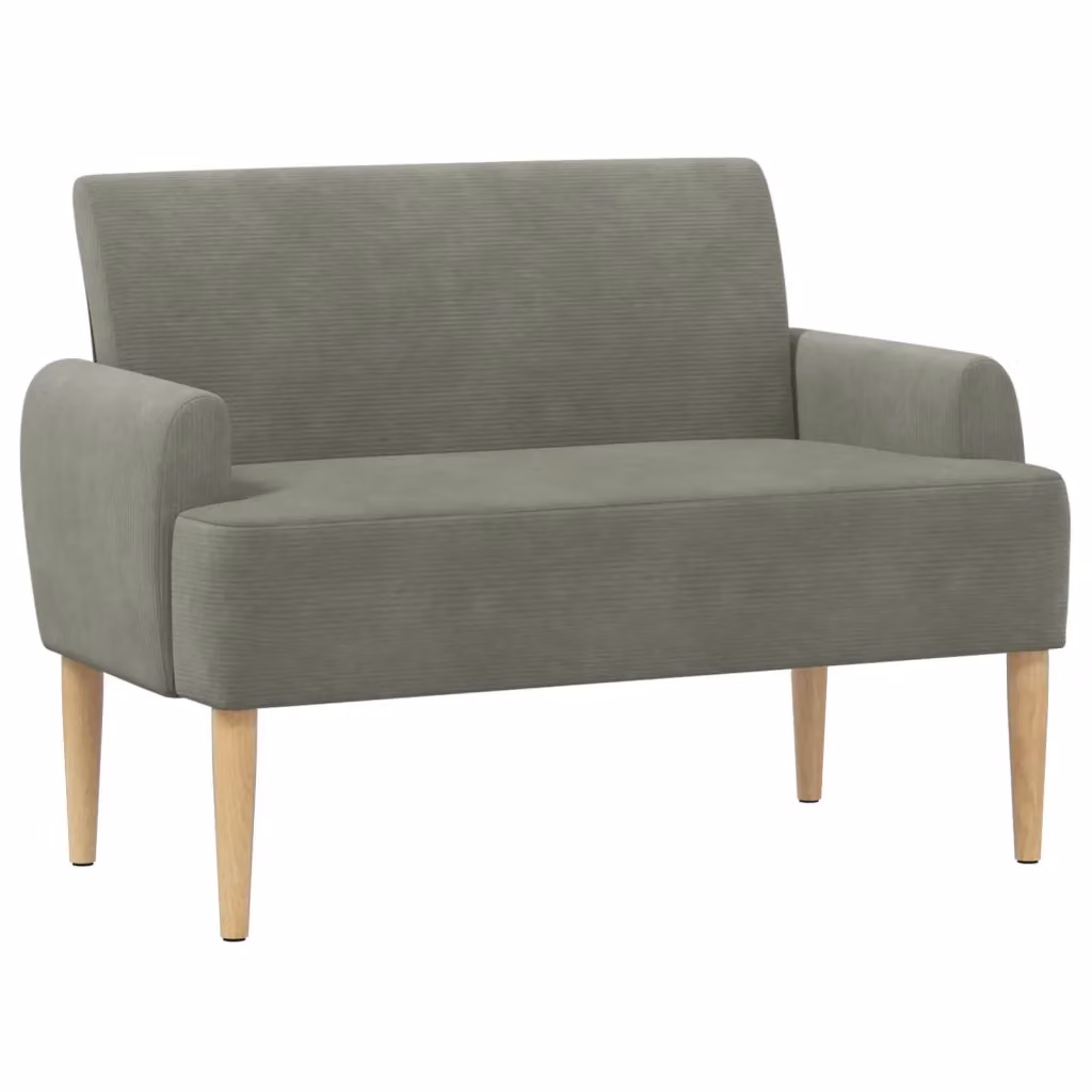 Loveseat moderno vidaXL con bottoni imbottiti Grigio, L: 116 cm, P: 67 cm, H: 81 cm – 2