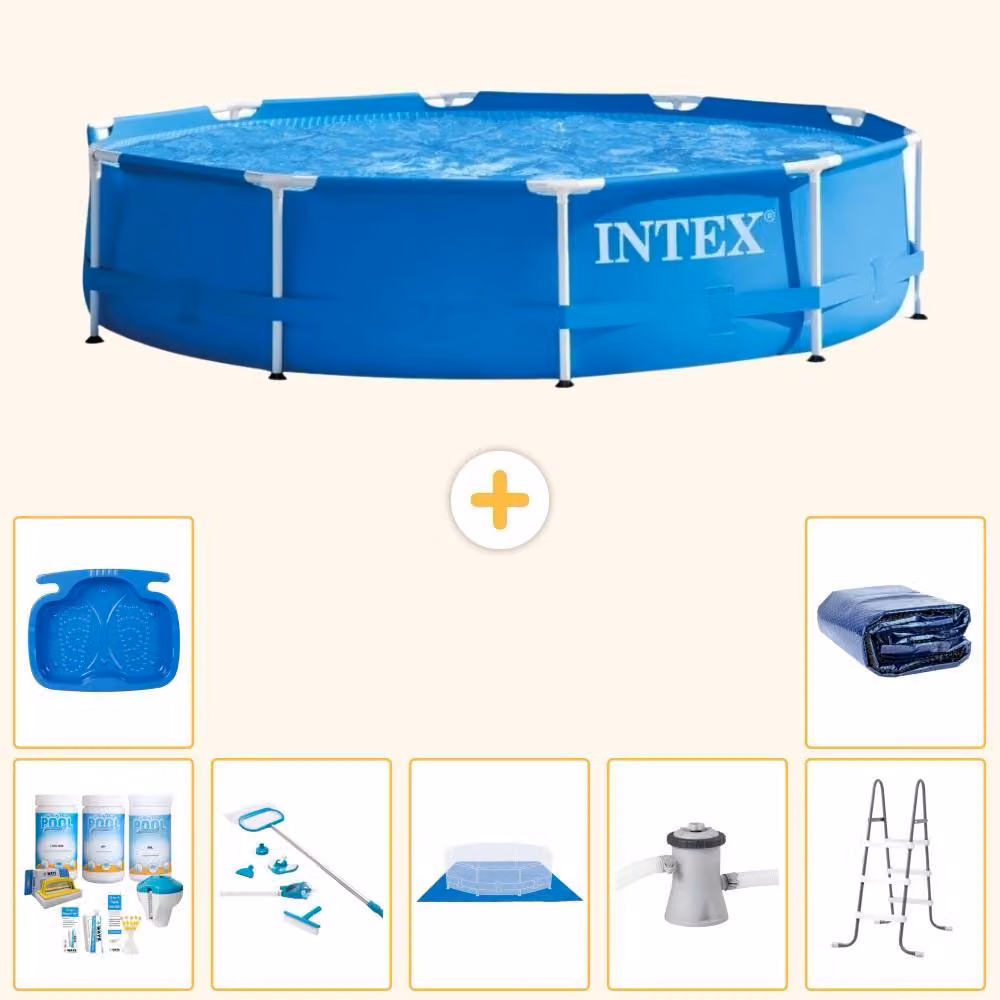 Piscina autoportante rettangolare - 305x76 cm - 8 pezzi - Modello S20426