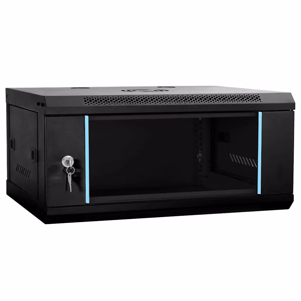 Armadietto di rete vidaXL in acciaio, Nero e Argento, L: 60 cm, P: 35 cm, H: 28 cm