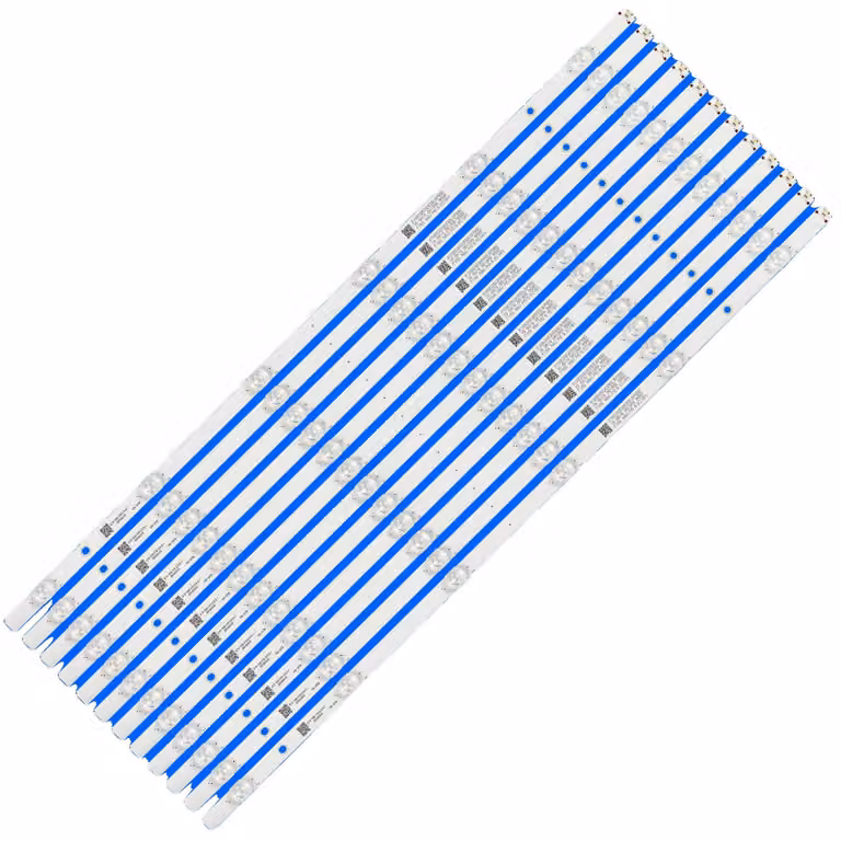 Striscia di retroilluminazione a LED, lunghezza 675 mm, 12 strisce di LED, 6 LED per striscia, 3 V per LED, certificata CE