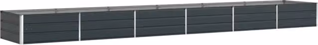 Fioriera a cassetta in acciaio zincato colore antracite L: 580 cm, P: 100 cm, H: 45 cm – 1