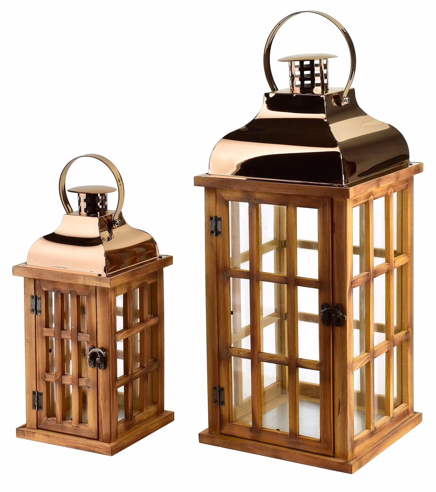 Levi Gold, set di 2 lampade, dimensioni: 19,5 x 19,5 x 45 cm / 13,5 x 13,5 x 30,5 cm