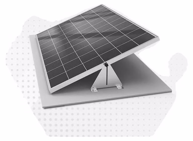 Supporto per pannelli solari, inclinazione regolabile, struttura resistente, 240x195x43 mm
