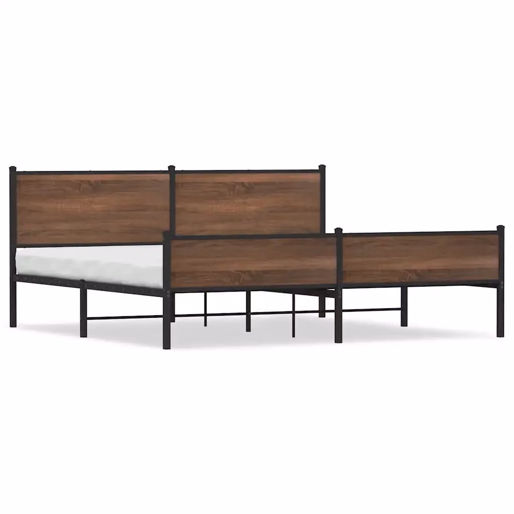 vidaXL Giroletto in Metallo Marrone L: 198 cm, P: 207 cm, H: 91,5 cm – 2