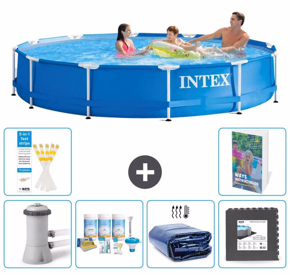 Piscina autoportante rettangolare - 366x76 cm - composta da 5 parti - modello S233