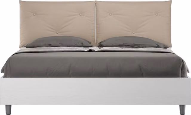 Letto Matrimoniale 160x190 cm con Rete Appia Egos Tortora