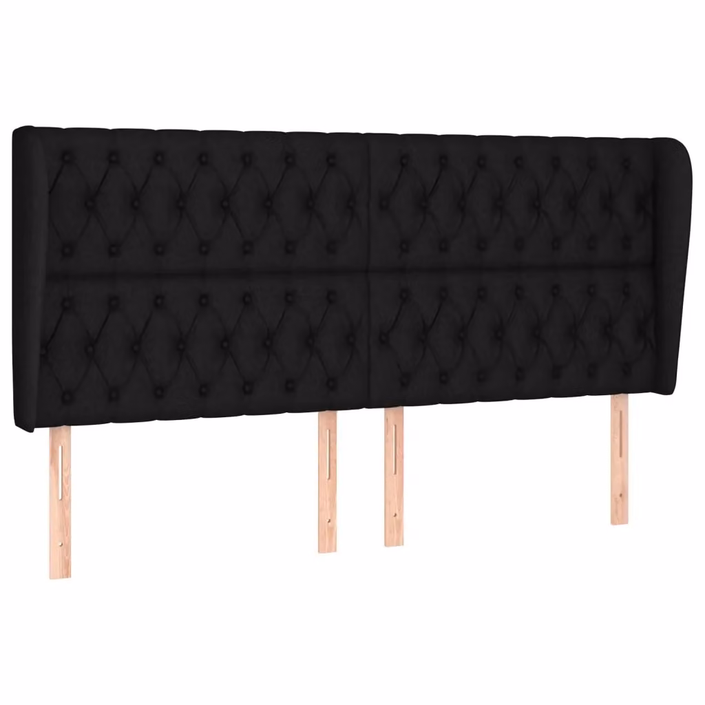 Testiera con Orecchie Design Mania in Tessuto Nera L: 203 cm, P: 23 cm, H: 118/128 cm – 2
