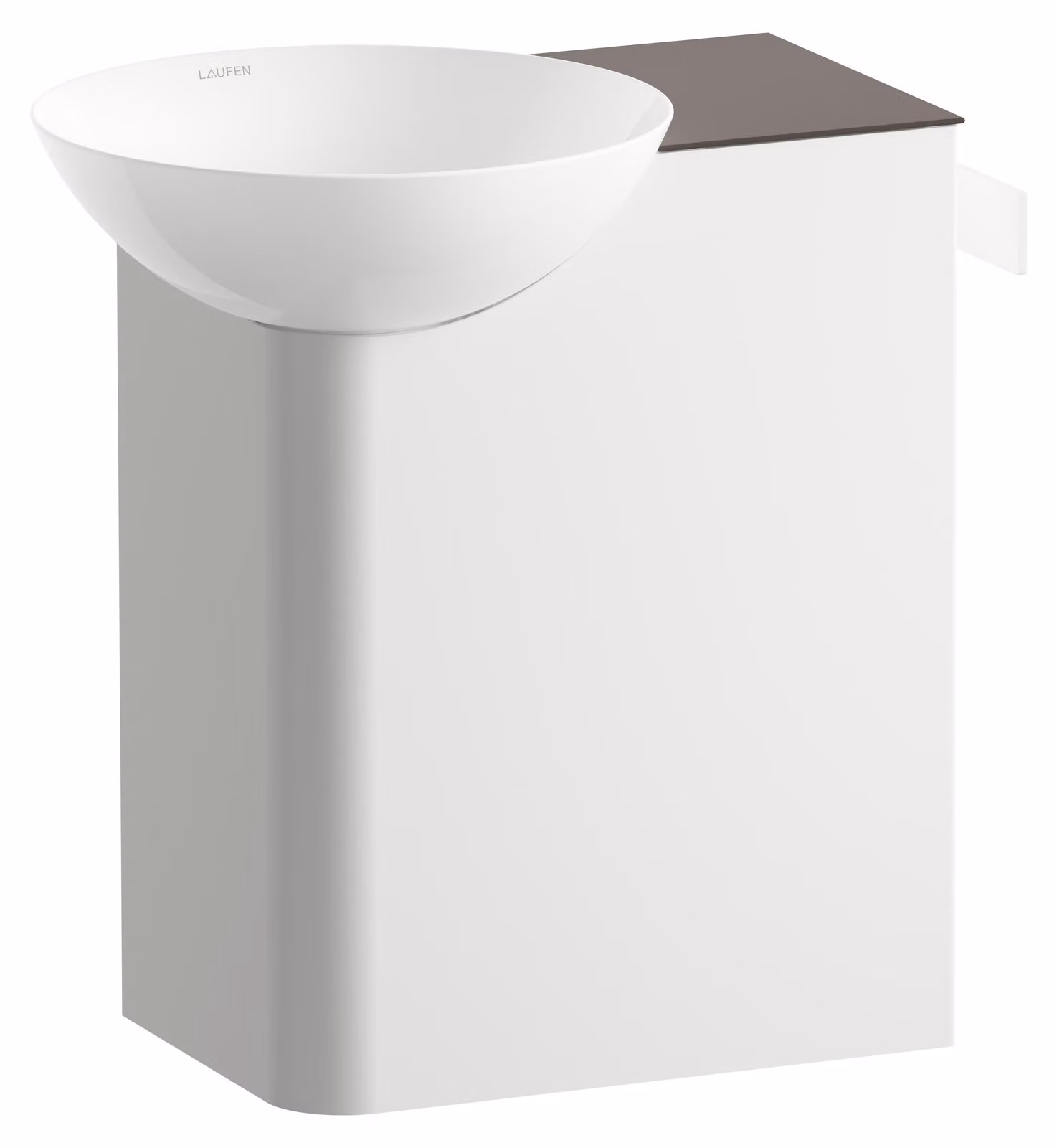 LAUFEN INSERT Plan de toilette, rectangulaire, tablette à droite, 1 trou pour robinet, sans trop-plein, 485x317x470mm, H585IN47111111, H585IN47111111