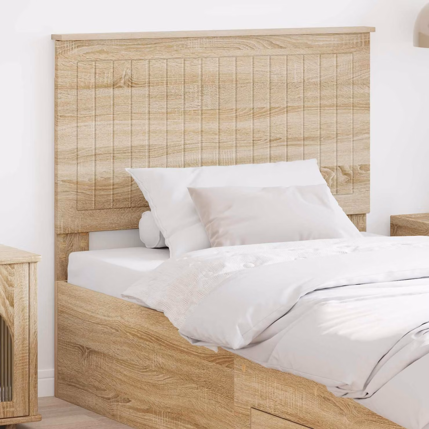 Testiera per letto moderna vidaXL in legno ingegnerizzato color rovere sonoma