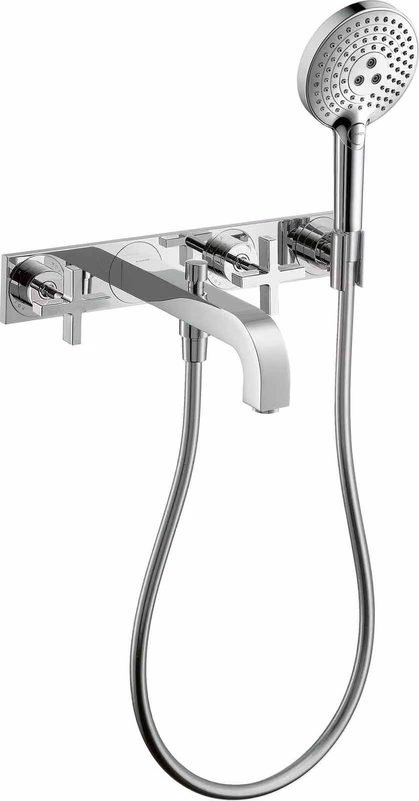 hansgrohe AXOR Citterio Mélangeur bain 3 trous avec poignées croisées, 39441000, 39441000