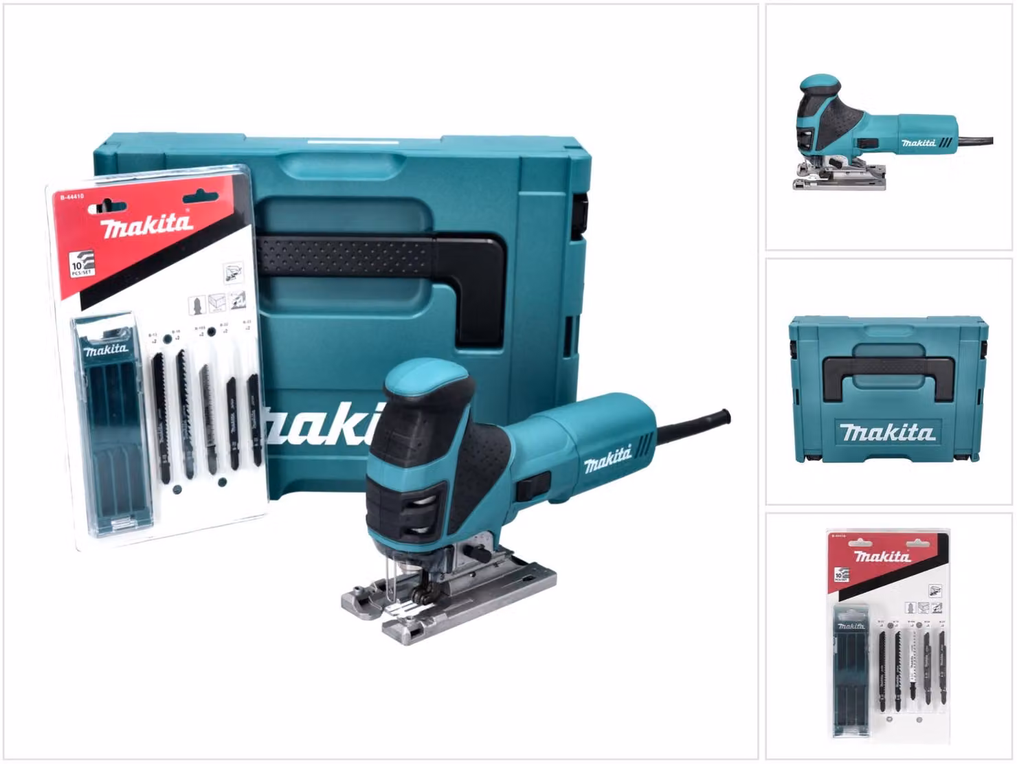 Makita 4351 FCTJ Seghetto alternativo a pendolo 720 W + 16x lama + Makpac