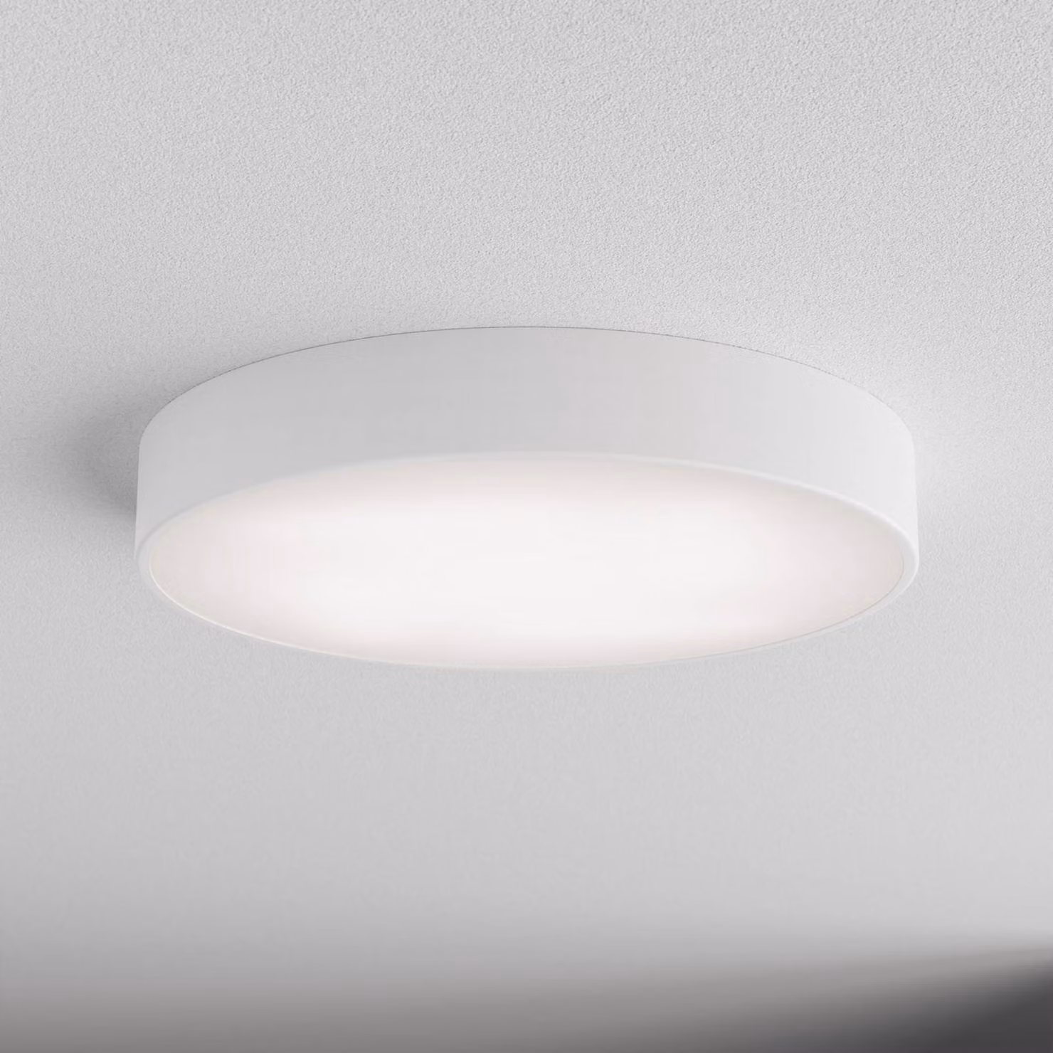 Plafoniera con sensore di movimento Cleo 500 TEMAR LIGHTING, Bianco / Opale, Soggiorno / Sala da pranzo, Metallo, Moderno, Plafoniera